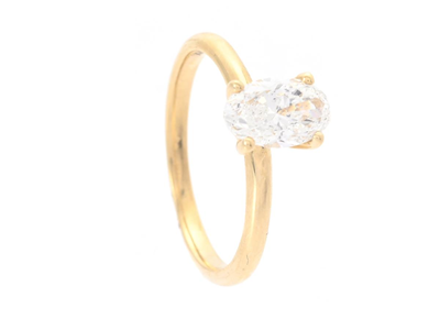 Smycken, ENSTENSRING, 18K guld