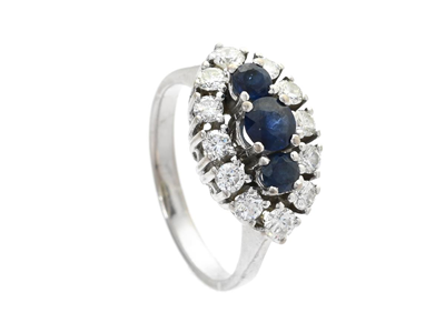 Smycken, RING, 18K vitguld