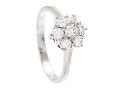 Smycken, RING, 18K vitguld