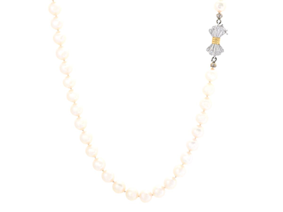 Smycken, PÄRLCOLLIER, odlade pärlor ca 7 mm