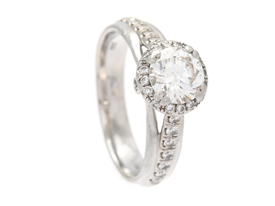 Smycken, RING, platina