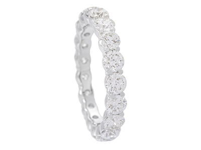 Smycken, HELALLIANSRING, 18K vitguld