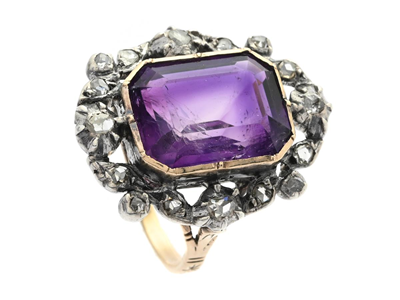 Smycken, RING, 9K guld/silver