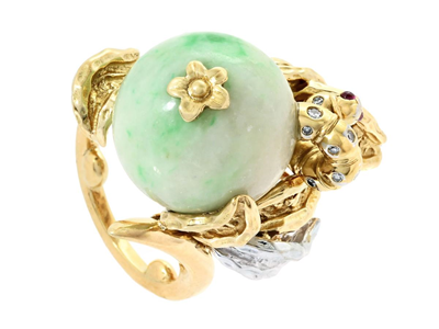 Smycken, RING, 18K guld/vitguld