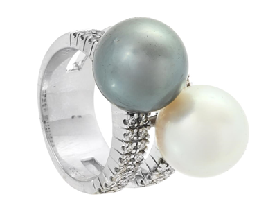 Smycken, RING, 18K vitguld