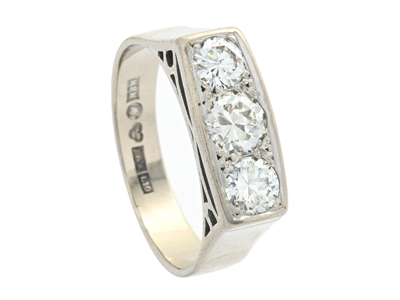 Smycken, RING, 18K vitguld