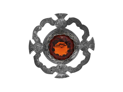 Smycken, BROSCH, silver