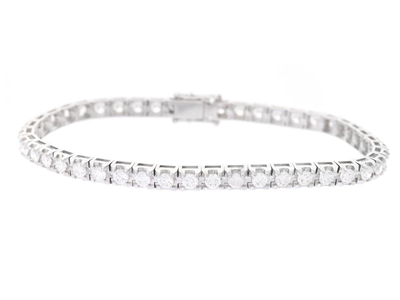 Smycken, TENNISARMBAND, 18K vitguld