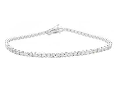 Smycken, TENNISARMBAND, 18K vitguld