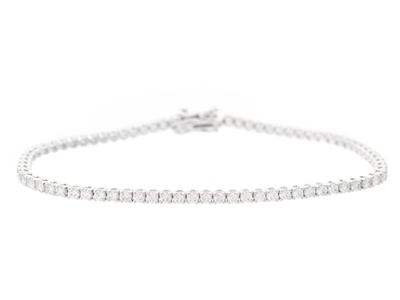 Smycken, TENNISARMBAND, 18K vitguld