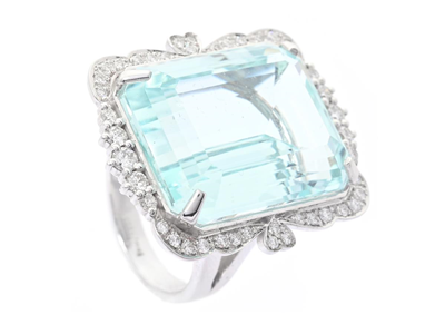 Smycken, RING, 18K vitguld