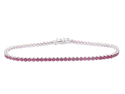 Smycken, TENNISARMBAND, 18K vitguld