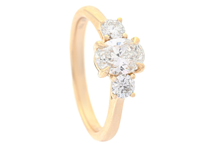 Smycken, TRESTENSRING, 18K guld