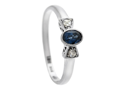 Smycken, RING, 18K vitguld