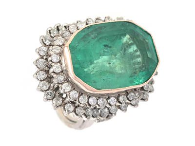 Smycken, RING, 9K vitguld/guld