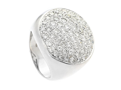 Smycken, RING, 18K vitguld