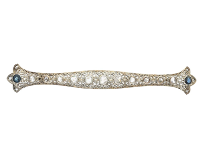 Smycken, BROSCH, 18K vitguld