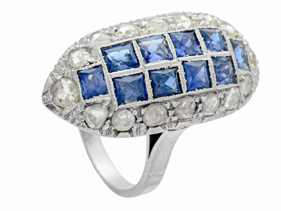 Smycken, RING, 18K vitguld