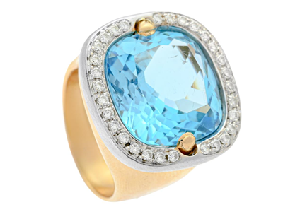 Smycken, RING, 18K guld/vitguld