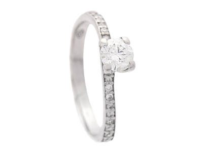 Smycken, RING, 18K vitguld