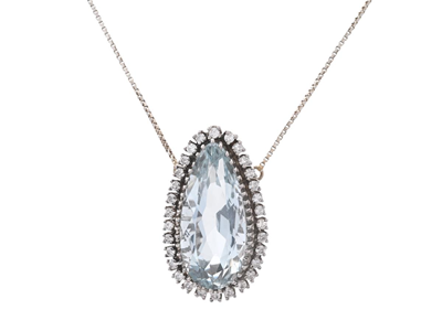 Smycken, COLLIER, 18K/14K vitguld