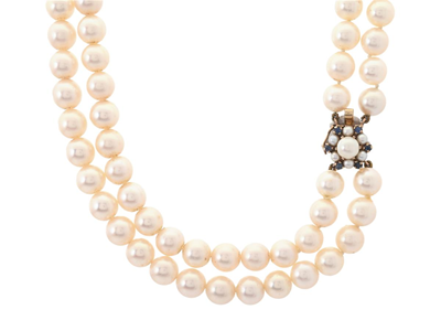 Smycken, PÄRLCOLLIER, 2-radigt