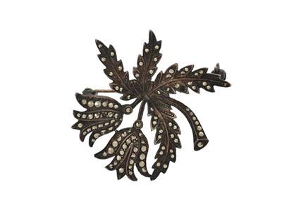 Smycken, BROSCH, silver