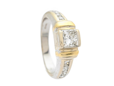 Smycken, RING, 18K vitguld