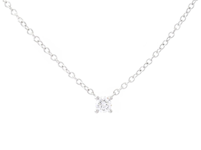 Smycken, ENSTENSCOLLIER, 18K vitguld