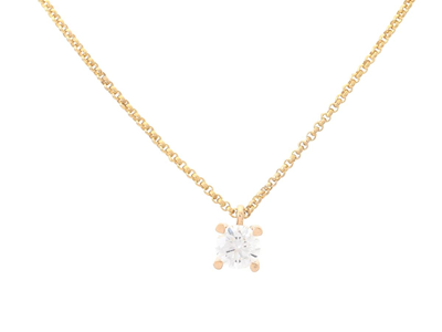 Smycken, ENSTENSCOLLIER, 18K guld