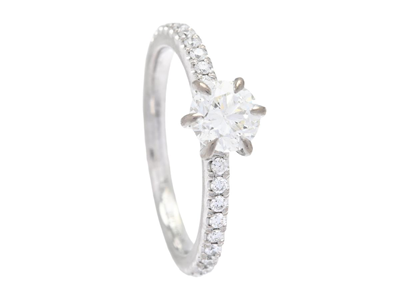 Smycken, RING, 18K vitguld