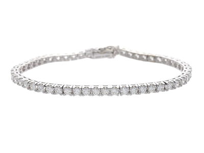 Smycken, TENNISARMBAND, 18K vitguld