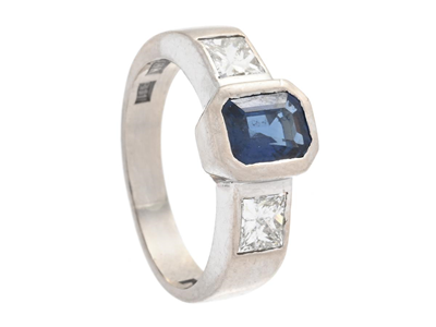Smycken, RING, 18K vitguld