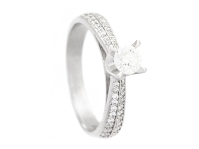Smycken, RING, 18K vitguld