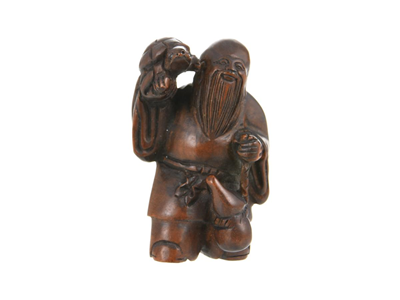 Kuriosa, NETSUKE, snidat trä