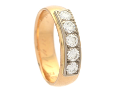 Smycken, ALLIANSRING, 18K guld/vitguld