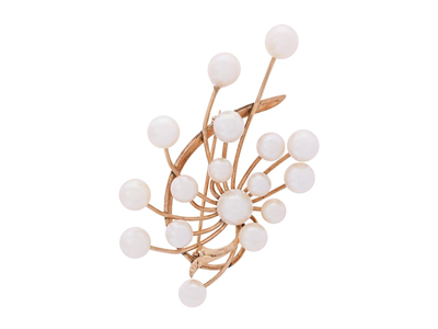 Smycken, BROSCH, 14K guld