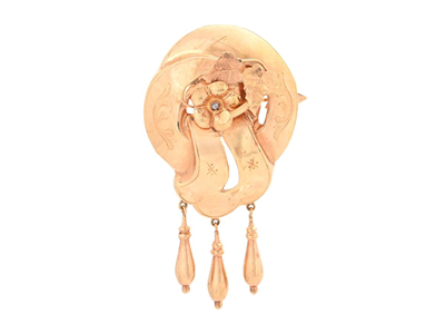 Smycken, BROSCH, 18K guld