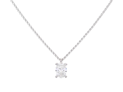 Smycken, ENSTENSCOLLIER, 18K vitguld