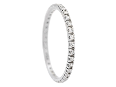 Smycken, HELALLIANSRING, 18K vitguld