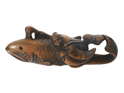 Kuriosa, NETSUKE, snidat trä