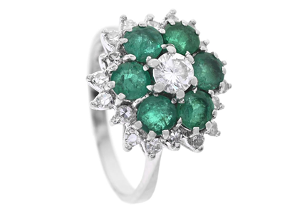 Smycken, RING, 18K vitguld