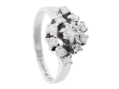 Smycken, RING, 18K vitguld