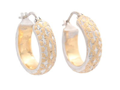 Smycken, ÖRRINGAR, 14K vitguld/guld