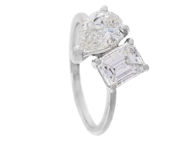 Smycken, RING, 18K vitguld