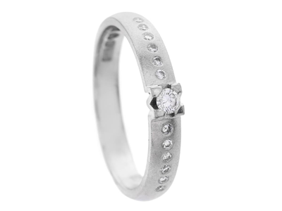 Smycken, RING, 18K vitguld