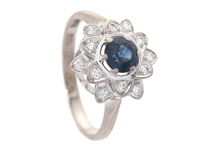 Smycken, RING, 18K vitguld