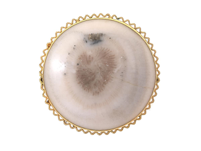 Smycken, BROSCH, förgylld metall