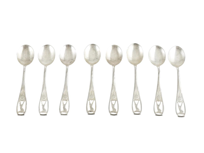 Silver, KAFFESKEDAR, 8 stycken