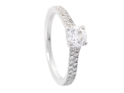 Smycken, RING, 18K vitguld